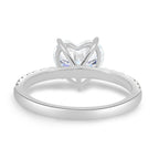 2.50 CT Heart Cut Moissanite Four Prongs Engagement Ring