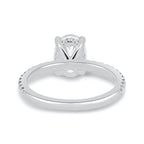 1.80 - 3.80 CT Oval Cut Moissanite Hidden Halo Engagement Ring