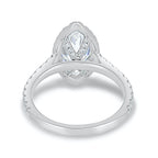 1.60 CT Marquise Cut Moissanite Halo Engagement Ring