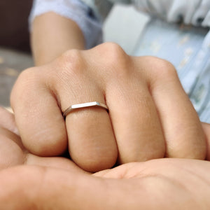 White Gold Simple comfort fit wedding band