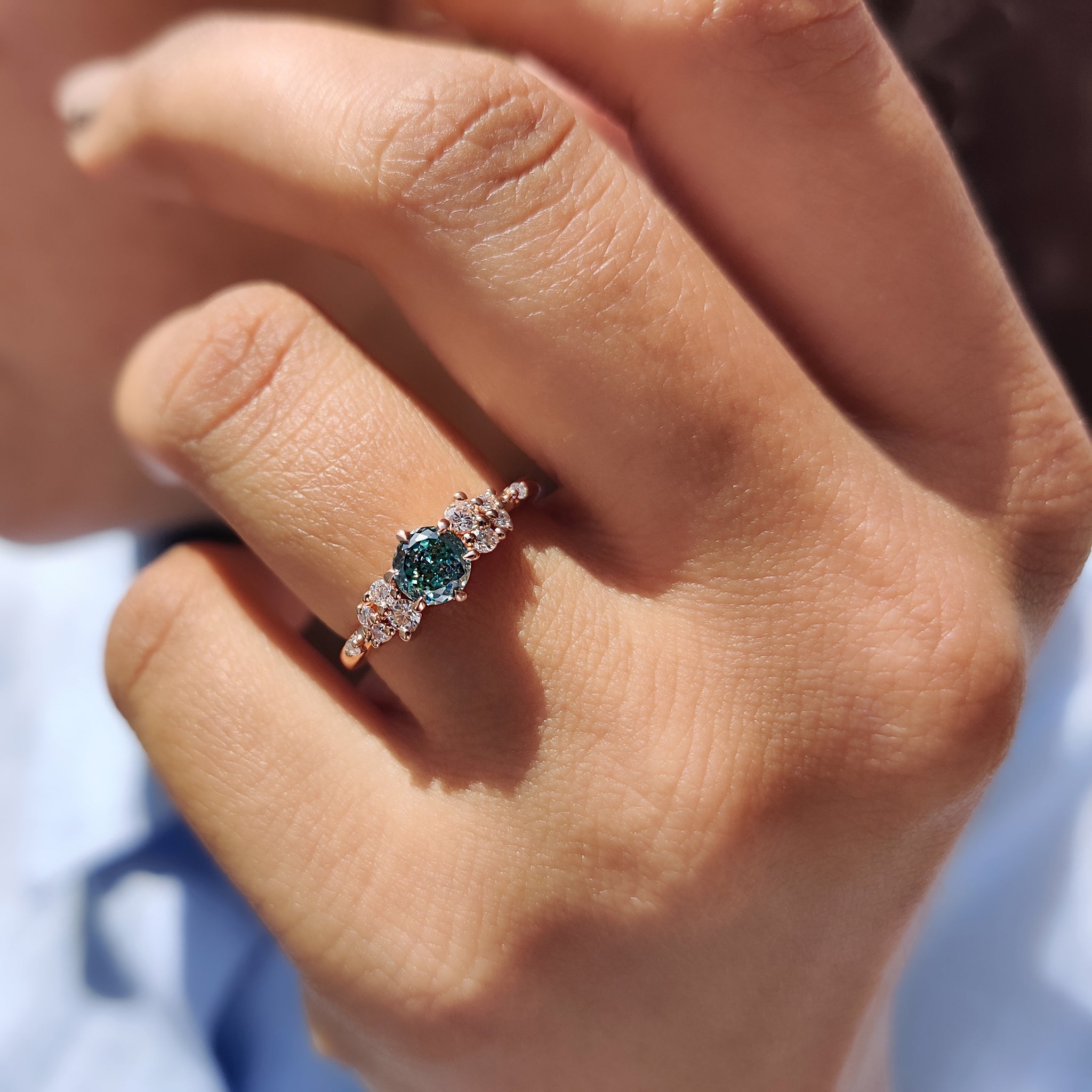 Portuguese Cut Engagement Ring In Muse Setting