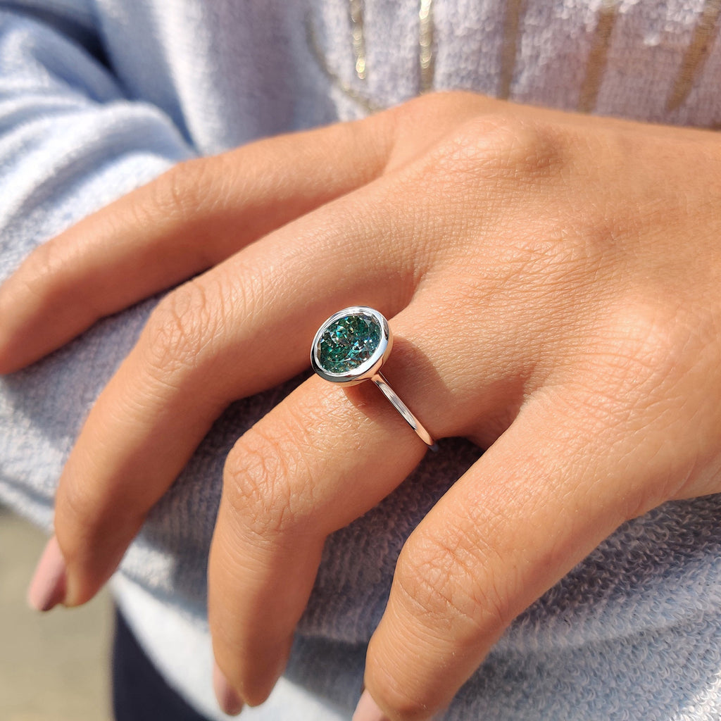 Portuguese Cut Engagement Ring In Bezel Setting