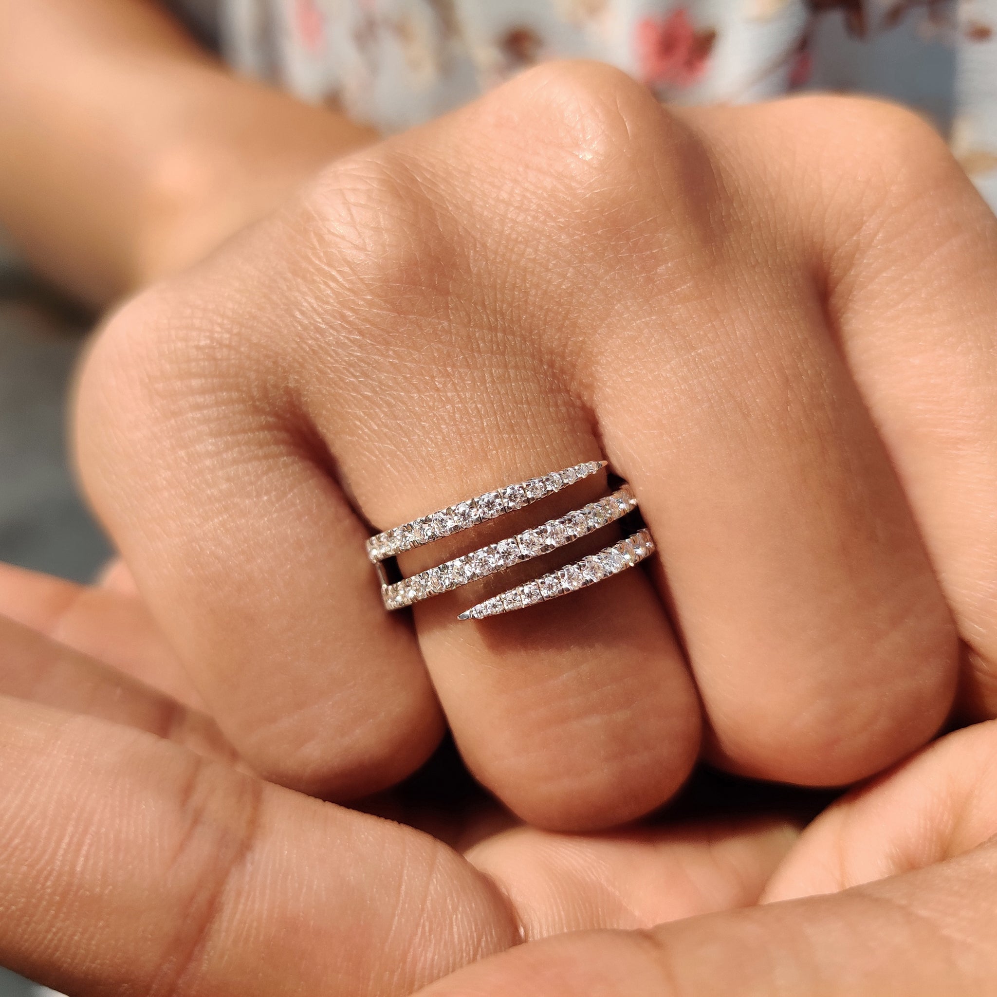 Spiral Ring - White Gold