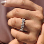 Marquise And Round Wedding Band With Eternity Style