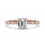 Emerald Cut Engagement Ring - Floating Style