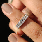 Asscher Cut Diamond With White Gold Wedding Ring