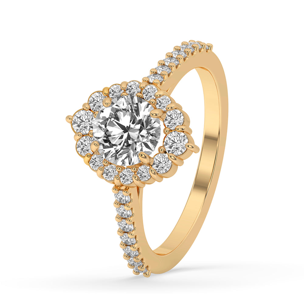 Cluster Diamond Ring With Pave Style