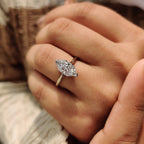 Hidden Halo Dutch Marquise Engagement Ring