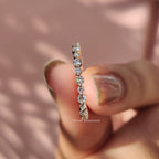 Rose Gold Wedding Band With Round Cut Diamond