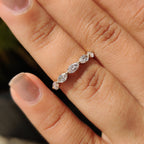 Gold Marquise Wedding Band In Eternity Style