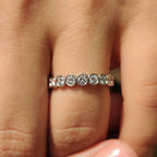 Bezel Set Wedding Band In Round Cut Diamond