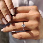 Round Solitaire Engagement Ring With Tapered Shank Design