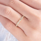 0.45 TCW Round Brilliant Full Eternity Twisted Moissanite Wedding Band
