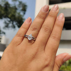 Split Shank Engagement Ring with Pear Diamond