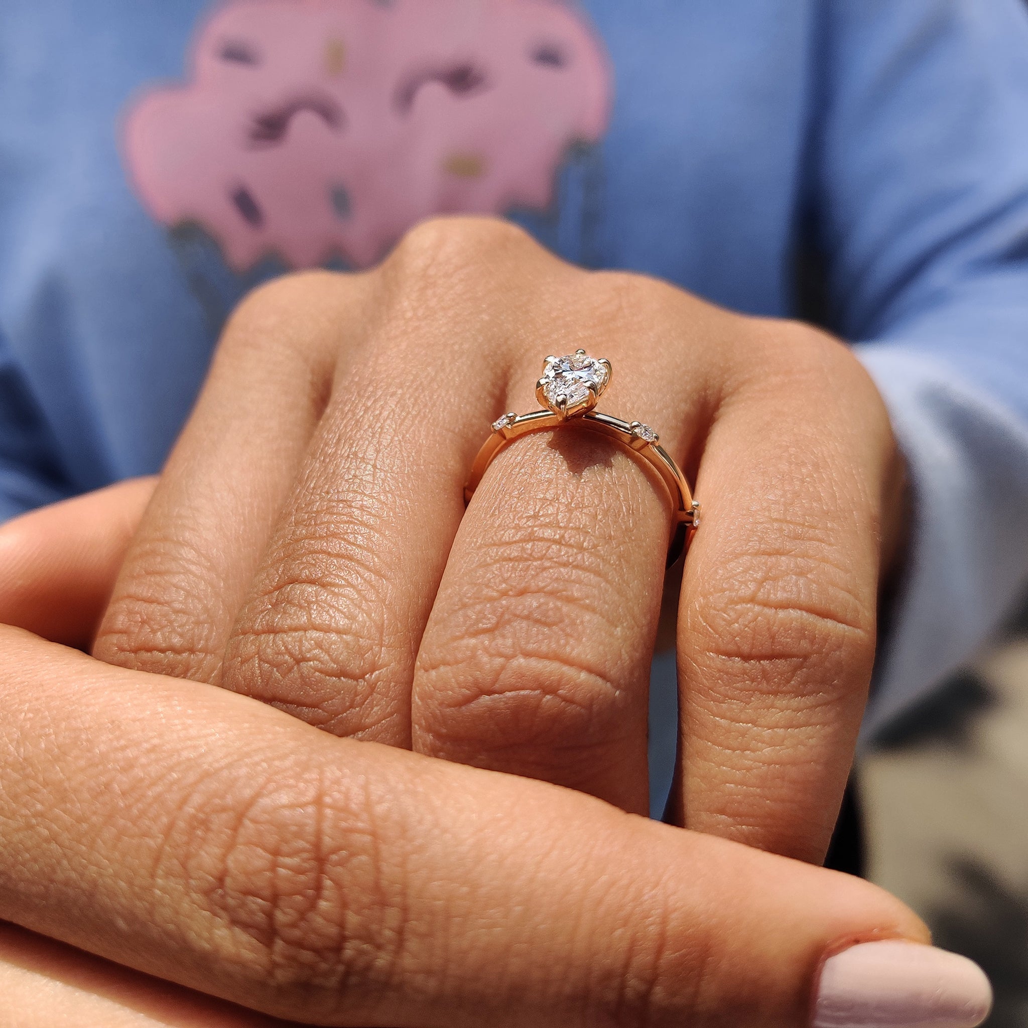 Yellow Gold Pear Cut Diamond Ring