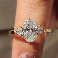 Oval Cut Diamond Engagement Ring In Yellow Gold