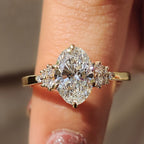 Oval Cut Diamond Engagement Ring In Yellow Gold