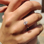 Pear Shaped Diamond Ring - Solitaire white Gold