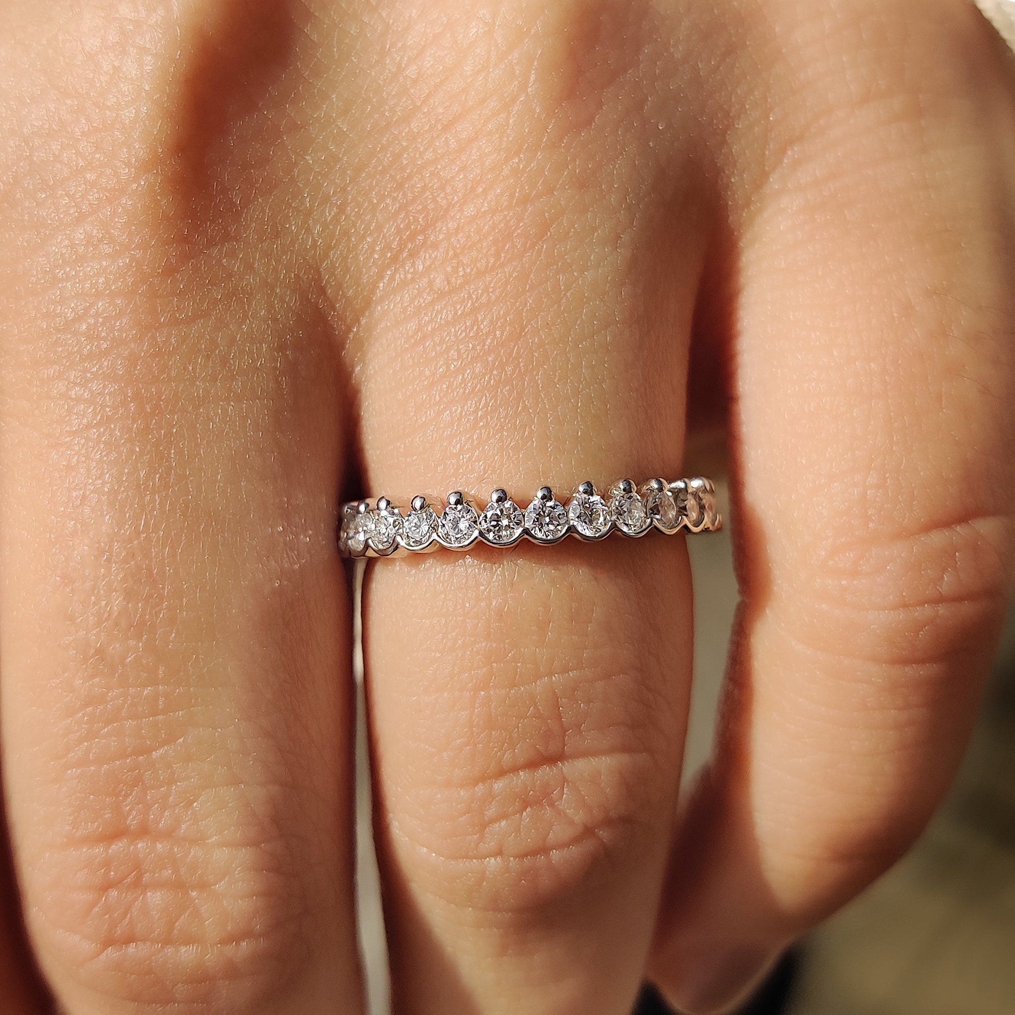 Lab Grown Diamond Round Wedding Band In Eternity Style