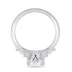 2.05 CT Oval Cut Moissanite Three Stone Engagement Ring