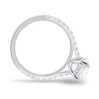 2.05 CT Oval Cut Moissanite Hidden Halo Pave Setting Engagement Ring