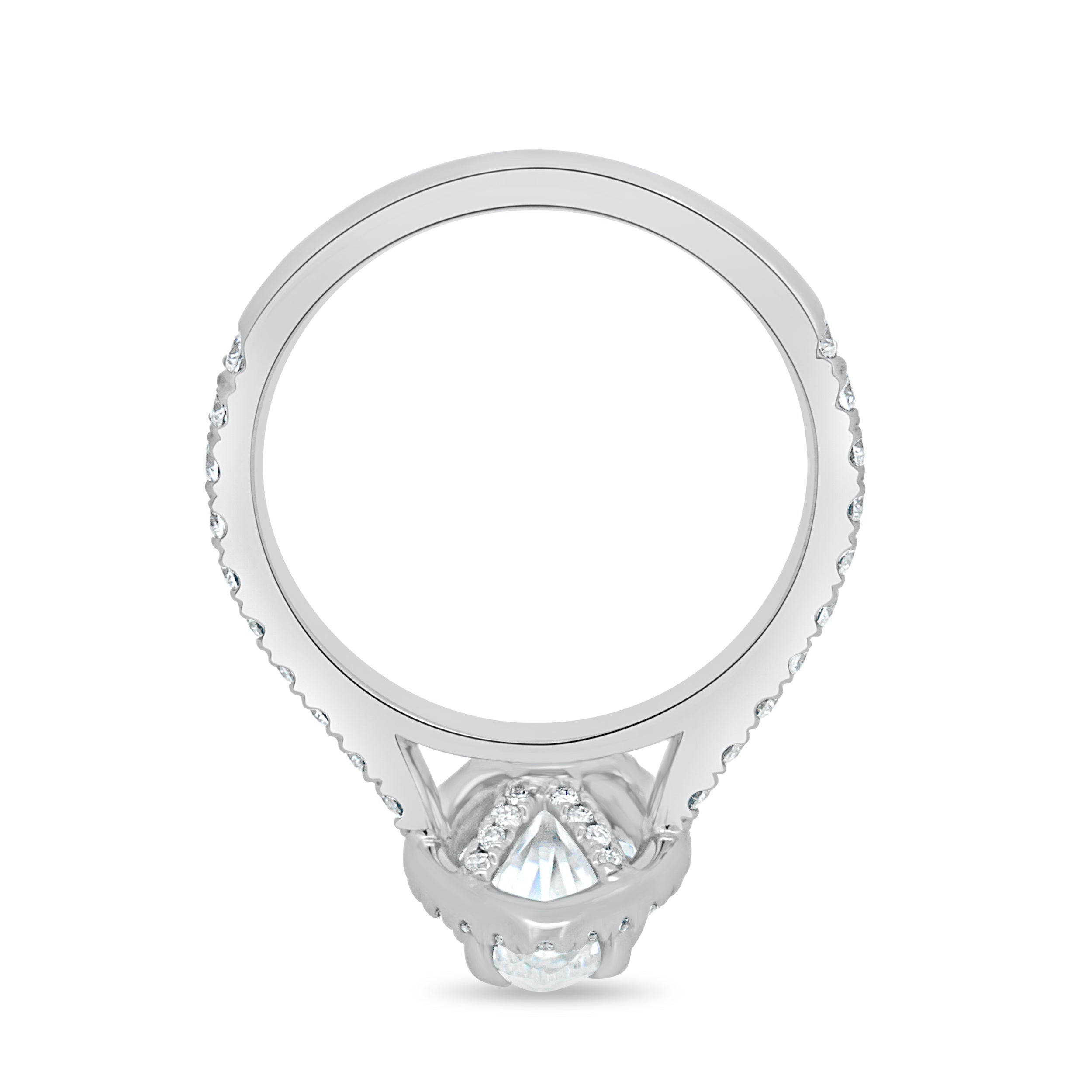 1.60 CT Marquise Cut Moissanite Halo Engagement Ring