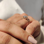 Elongated Cushion Cut Engagement Ring in Double Prong Setting