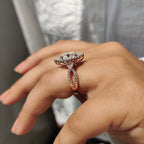 Vintage Engagement Ring In Oval Cut Moissanite