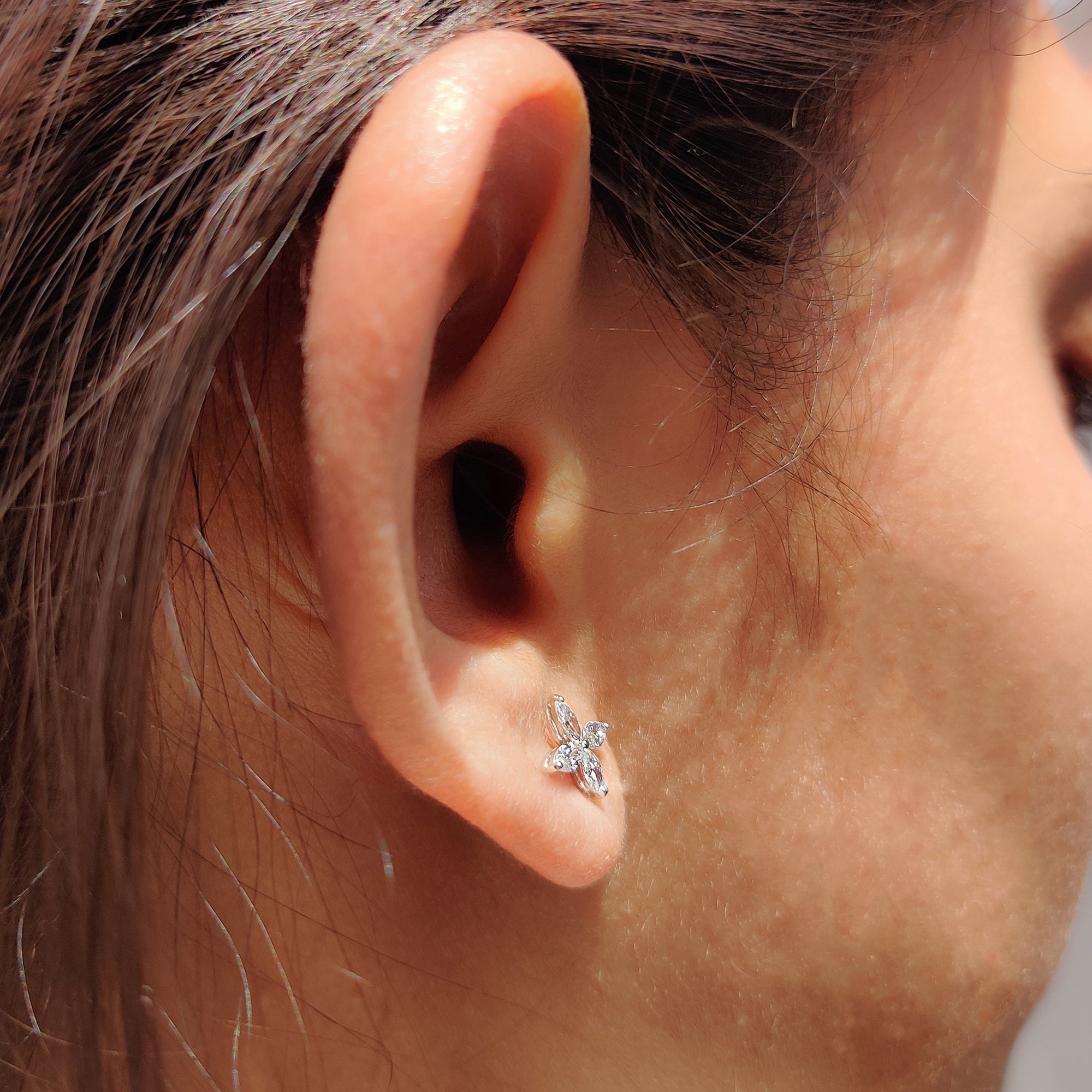 Marquise Diamond Earrings in Elegant Prong Style
