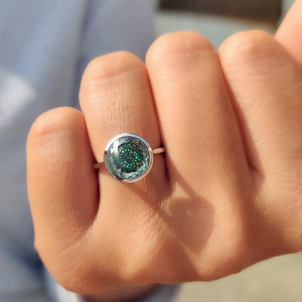 Portuguese Cut Engagement Ring In Bezel Setting