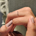 Gold Wedding Band - Distance Pave
