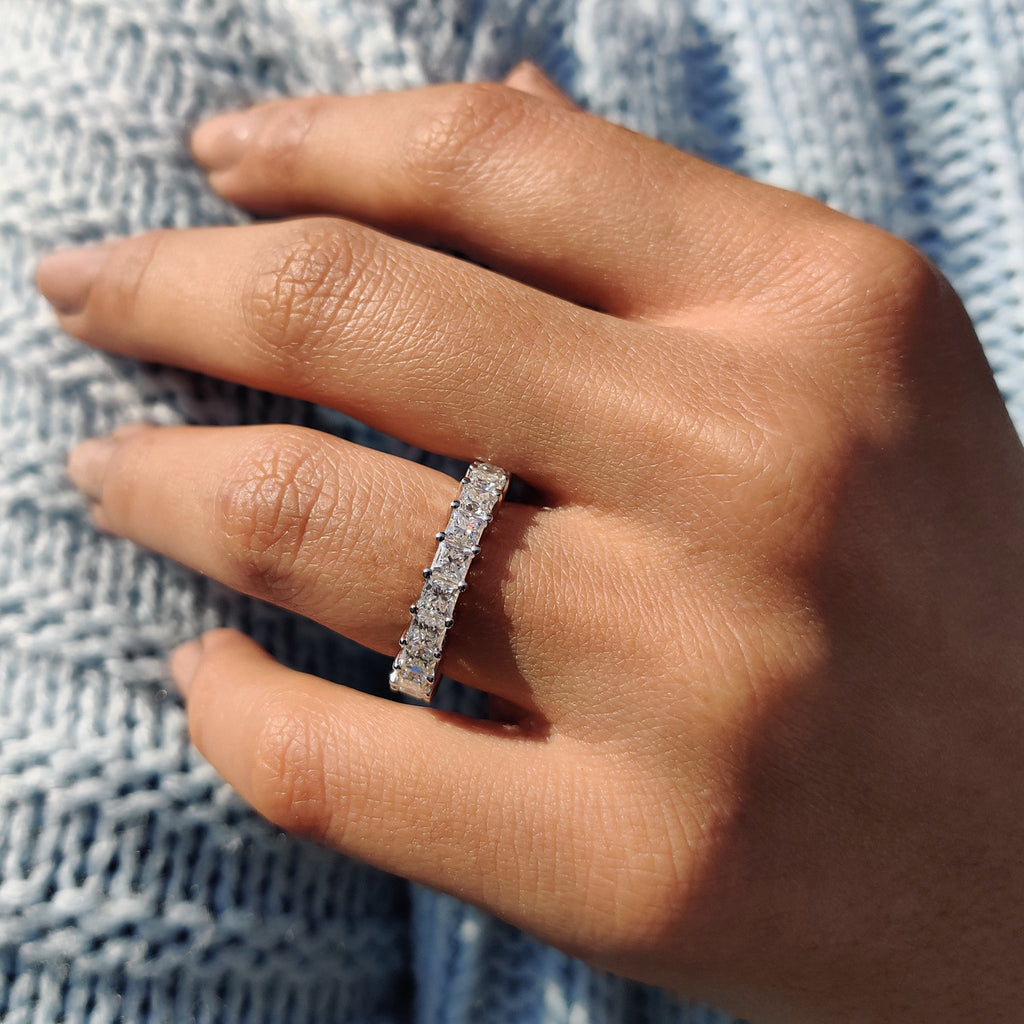 Princess Cut Diamond Band - Full Eternity