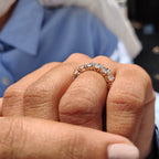 Full Eternity Oval Cut Moissanite Wedding Band