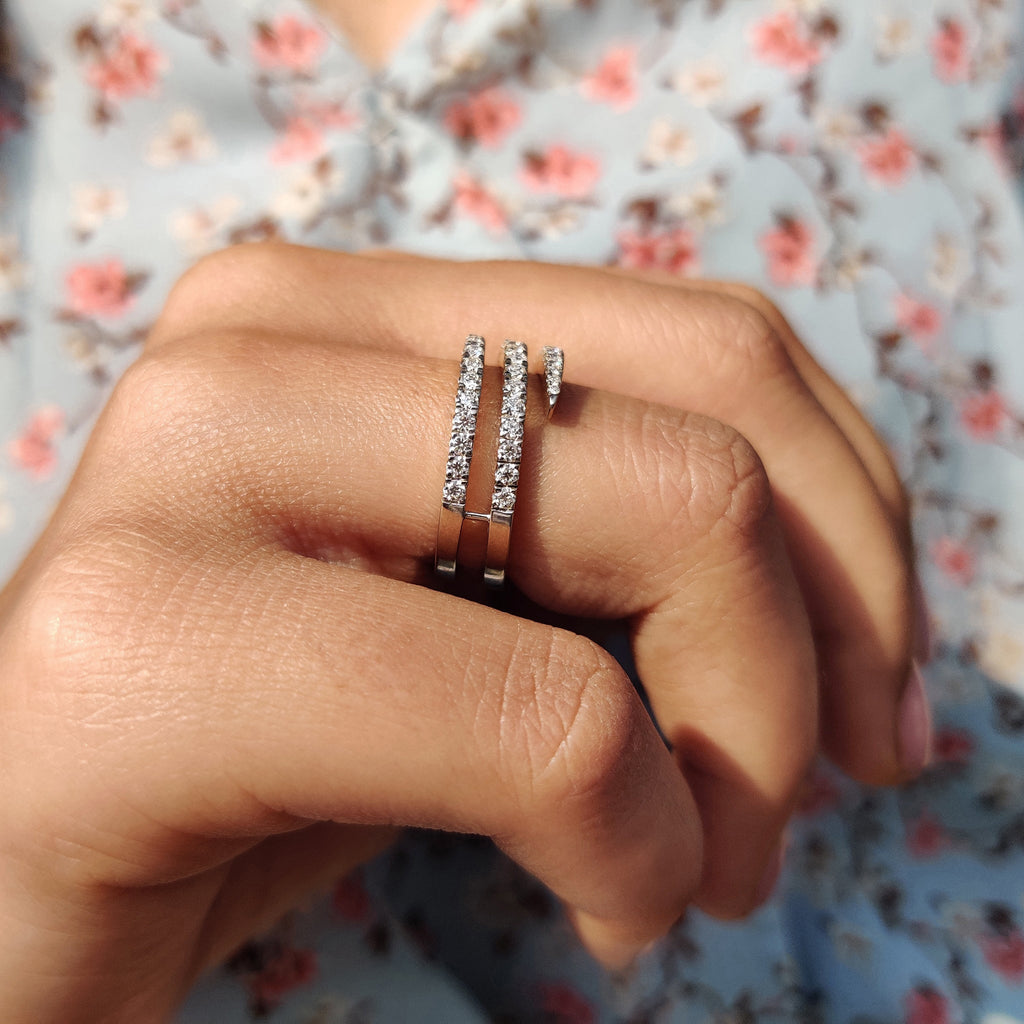 Spiral Ring - White Gold