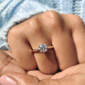 Solitaire Set Round Cut Diamond Engagement Ring