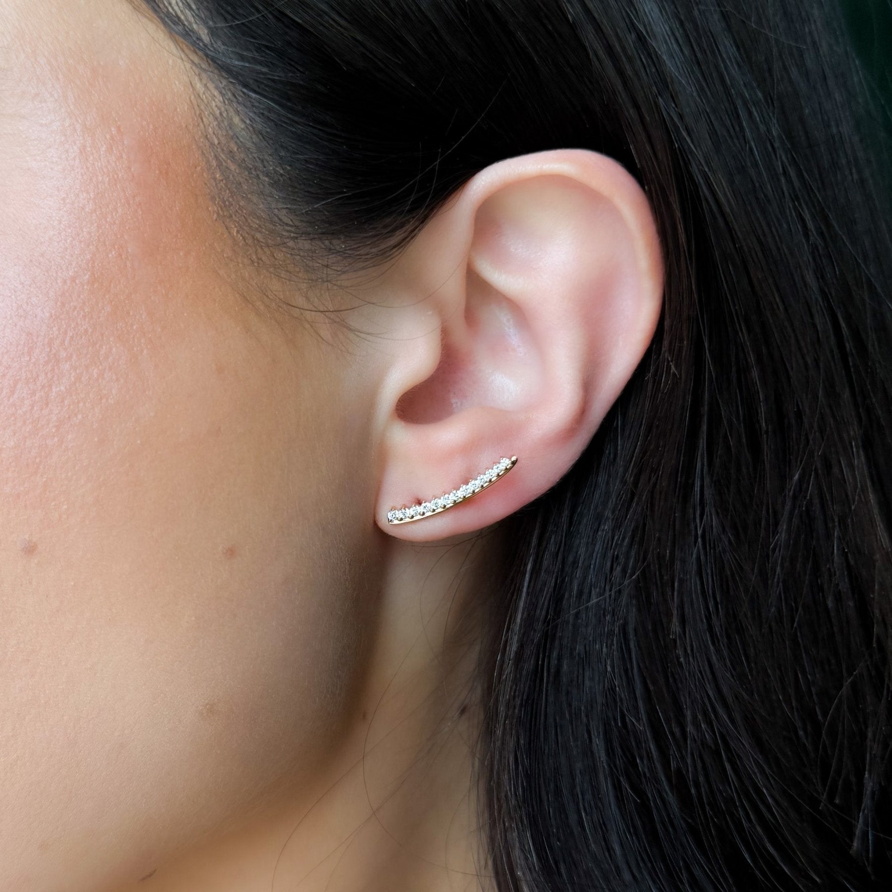 0.65 CTW Diamond Ear Climbers