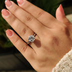 Cushion Diamond Engagement Ring In Solitaire Style