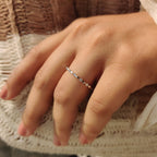 Stackable Round Cut White Gold Diamond Wedding Band