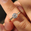 White Gold Round Diamond Bezel Setting Engagement Ring
