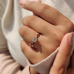 Round Diamond Twisted Engagement Ring