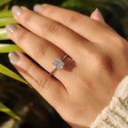 Solitaire Set Radiant Cut Gold Engagement Ring