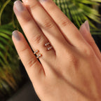 Open Gap Round Diamond Ring Enhancer Band