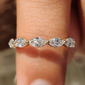 Gold Marquise Wedding Band In Eternity Style