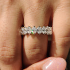 Lab Grown Oval Half Eternity Band