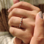 3/4 Eternity Marquise And Round Wedding Band