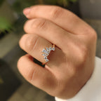 Tiara Wedding Band With Tapered Baguette Diamond