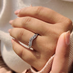 Lab Grown Round Cut Double Row Diamond Band