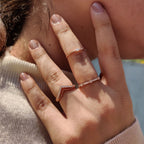 Curvy Wedding Band In Round Moissanite Stone