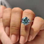 Round Cut Solitaire Ring  With  Twisted Side Band