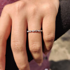 White Gold Diamond Band With Marquise And Round Cut